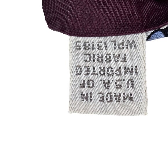 Bachrach All Silk Red Blue White Geometric Pattern Mens Necktie - Picture 6 of 8